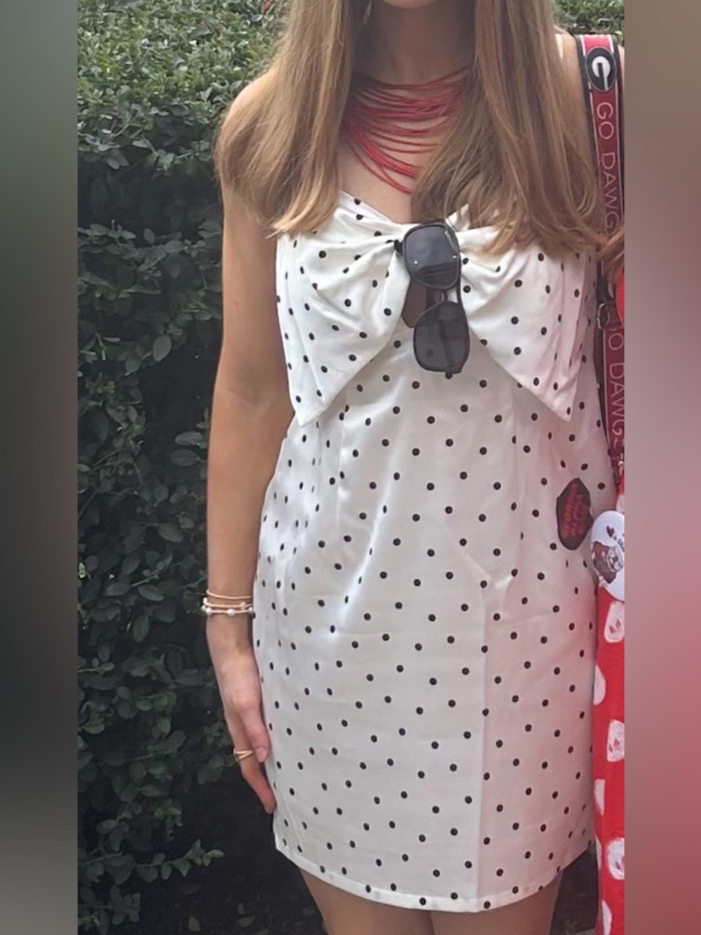 Target Women’s White Polka Dot Bow Front Sundress